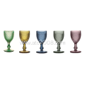 ATO Carved wine glass with grey crystal